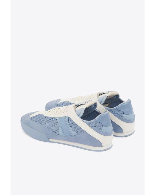 Chloé Blue Kick Leather And Mesh Sneakers