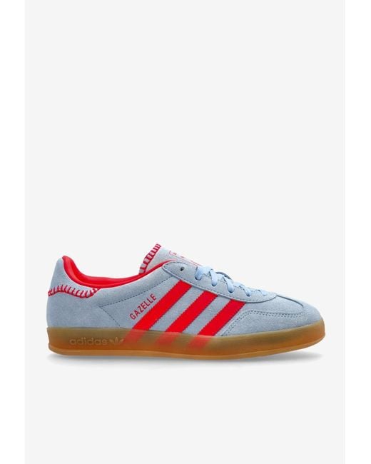 Adidas Originals Red Gazelle Indoor Suede Low-Top Sneakers