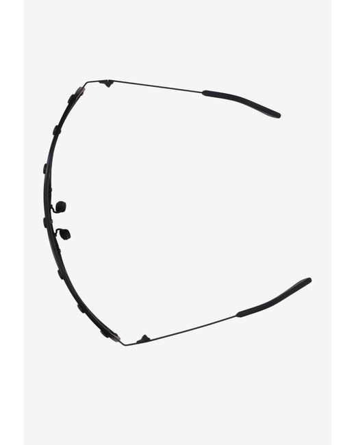 Rick Owens Gray Shielding Wrap Sunglasses for men
