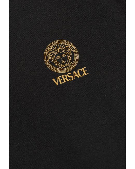 Versace Black 2-Pack Medusa Undershirt for men