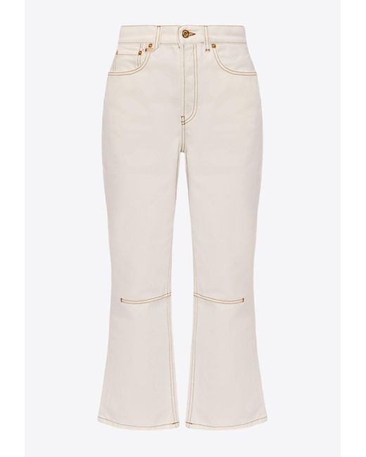 Jacquemus Natural Court Cropped Flared Jeans