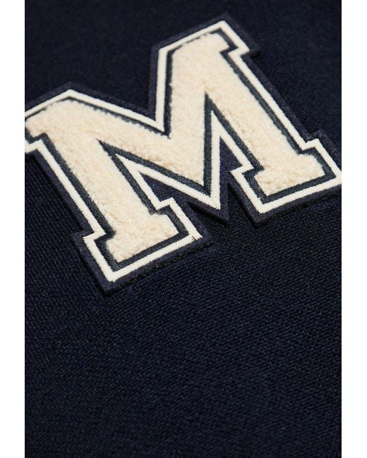 Moncler Blue M Patch Bomber Jacket for men