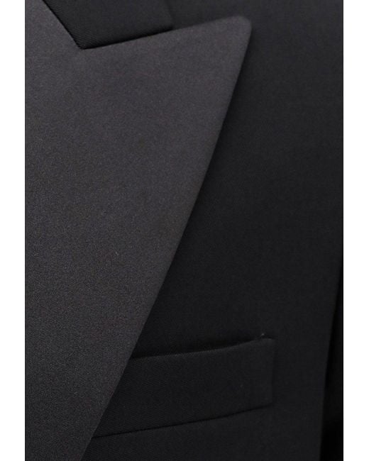 Saint Laurent Black Single-Breasted Tuxedo Wool Jacket for men