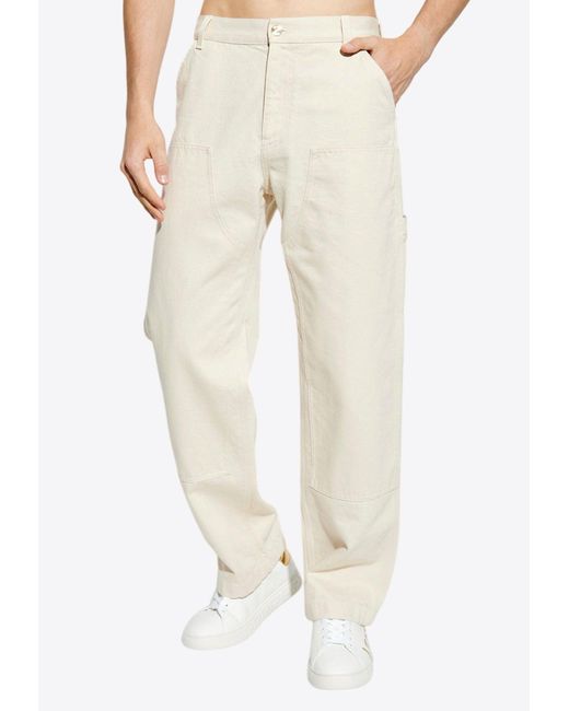 Versace Natural La Medusa Straight-Leg Jeans for men