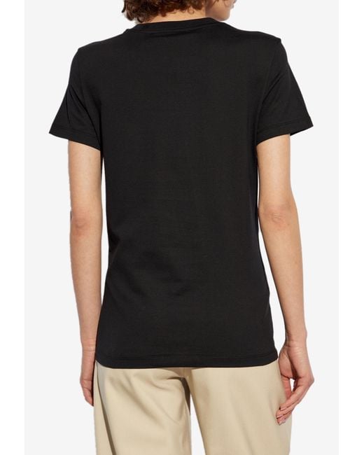 Max Mara Black Colibri Printed Crewneck T-Shirt