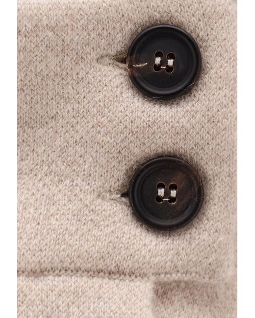 Brunello Cucinelli Natural Double Knit High-Neck Jacket