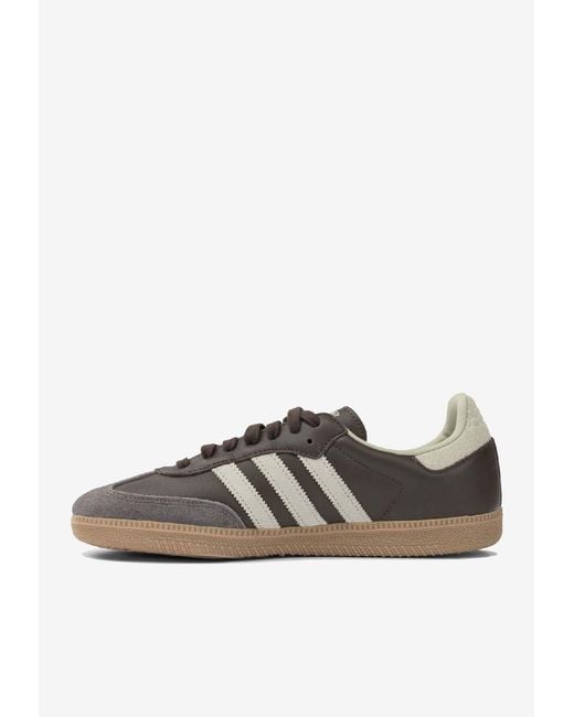 Adidas Originals Brown Samba Og Low-Top Sneakers for men