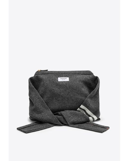Thom Browne Black Wool Envelope Sweater Bag for men