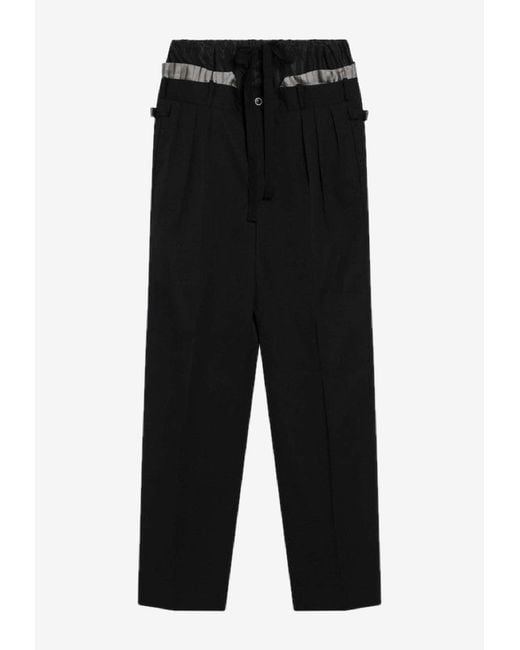 Maison Margiela Black Layered Tailored Pants for men