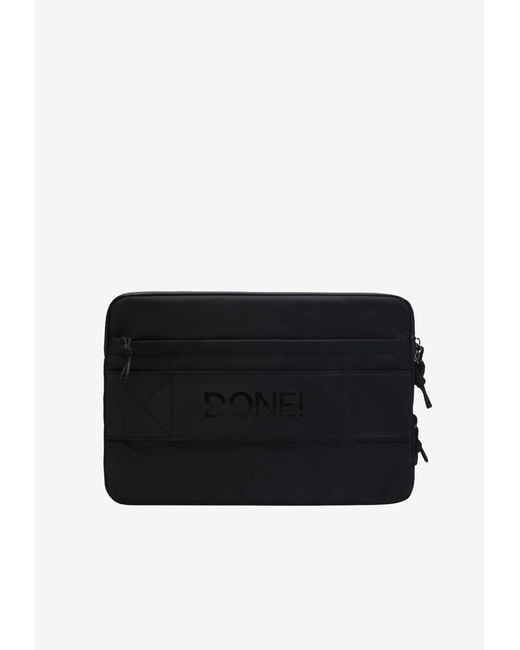 Rag & Bone Black Logo-Patch Laptop Briefcase for men