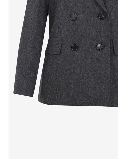 Max Mara Black Lena Flanell Jacket