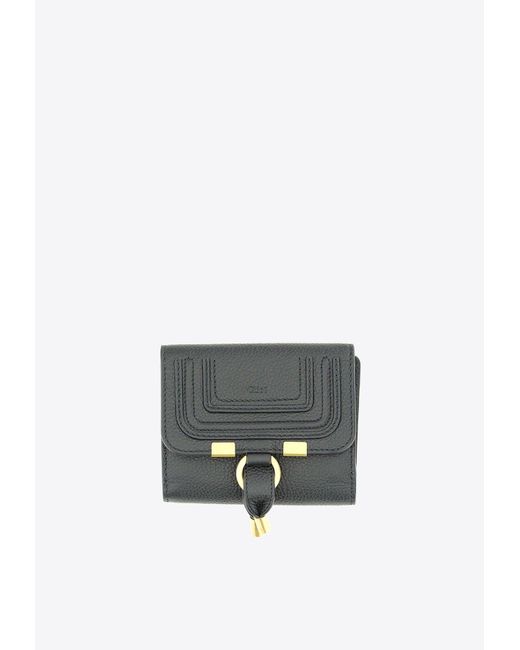 Chloé White Marcie Grained Leather Wallet