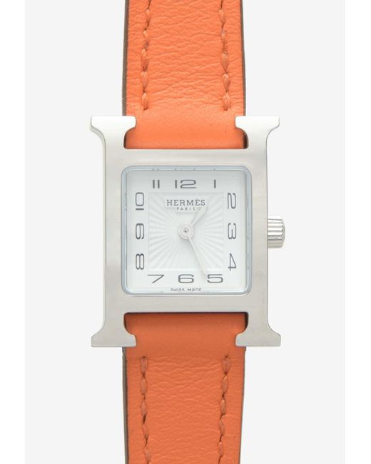 Hermès Orange Mini Heure H 21Mm Watch