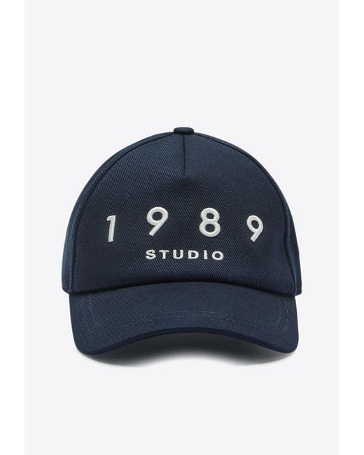 1989 STUDIO Blue Logo Patch Baseball Cap for men