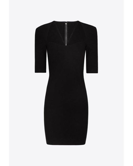 Dolce & Gabbana Black Mini Jersey Dress