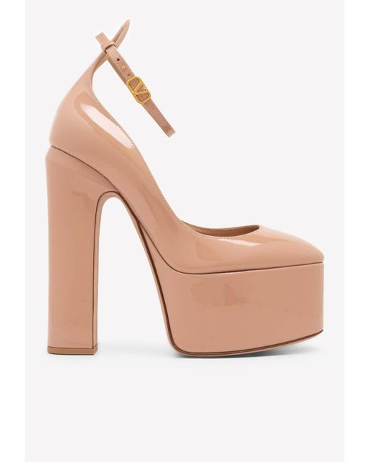 valentino tan go platform heels