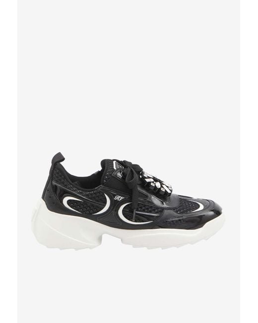 Roger Vivier Black Viv' On The Run Sneakers