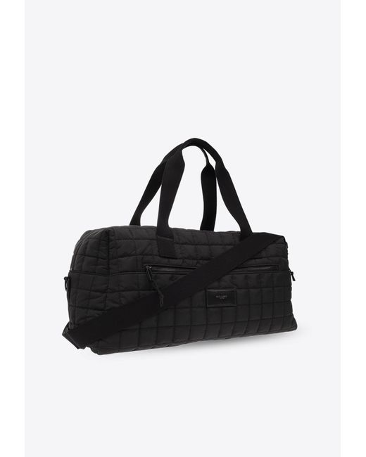 Saint Laurent Black Nuxx Quilted Duffel Bag for men