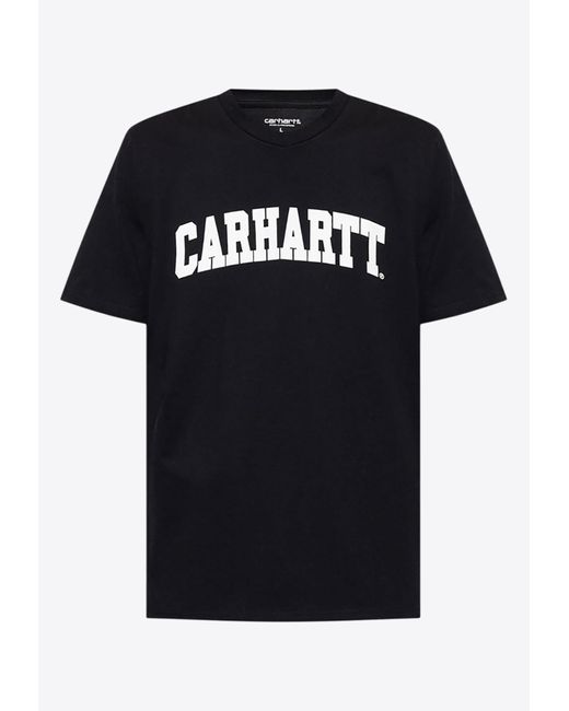 Carhartt Black Logo-Printed Crewneck T-Shirt for men