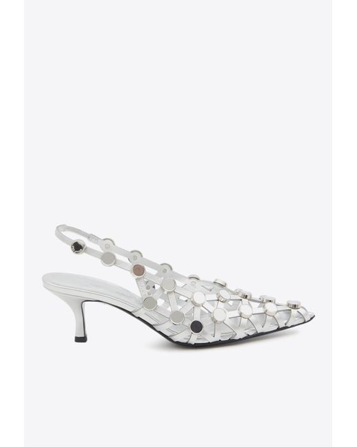 Grid Silver Slingback