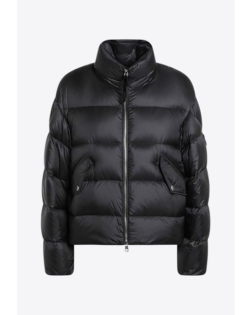 Moncler Black Zip-Up Down Jacket