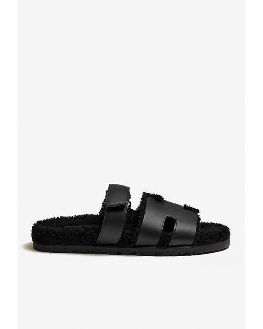 Hermès Black Chypre Sandals for men