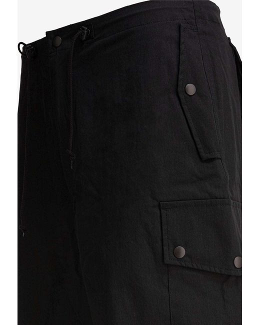 Needles Black Straight-Leg Cargo Pants for men