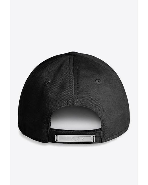 1989 STUDIO Black Embroidered 1989 Baseball Cap for men