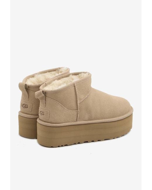 Ugg Natural Ultra Mini Platform Boots