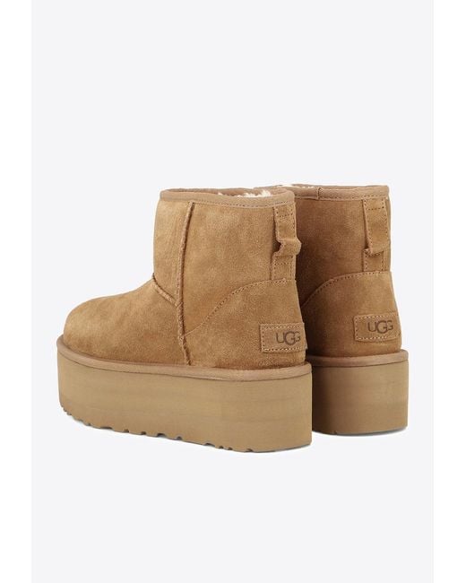 Ugg Natural Classic Mini Platform Ankle Boots