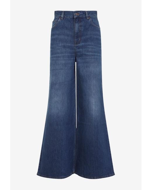Chloé Blue High-Rise Flared Jeans