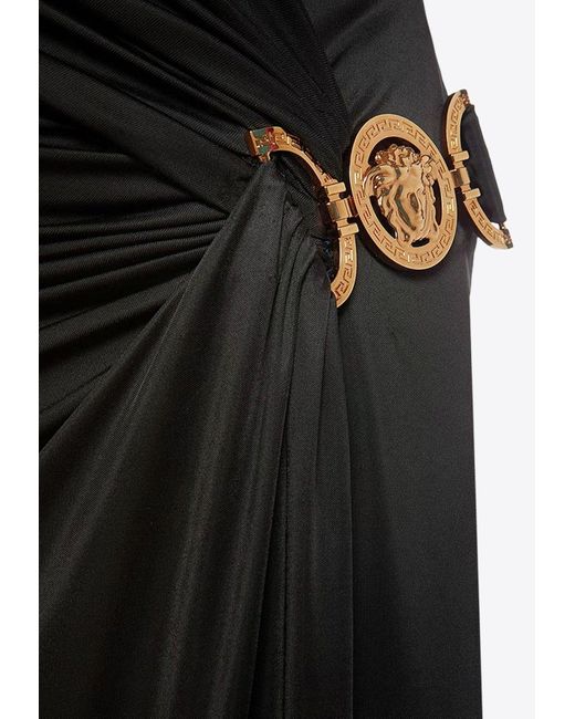 Versace Black Medusa 95' Midi Dress