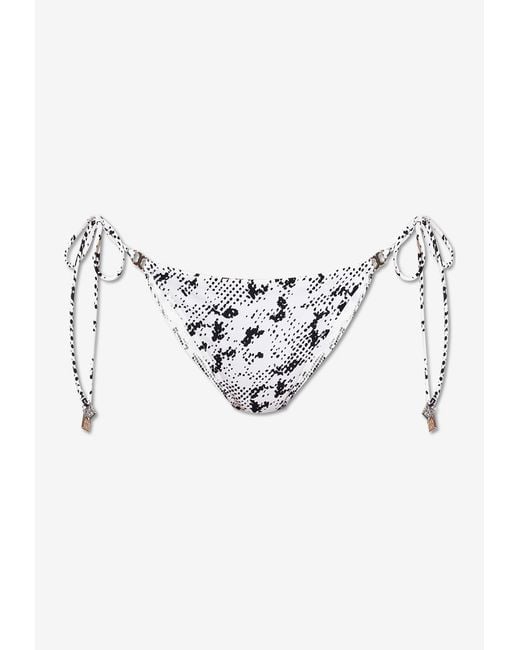 Tory Burch Blue T Monogram String Bikini Bottom