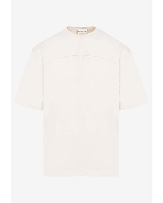 Mordecai White Short-Sleeved Solid T-Shirt for men