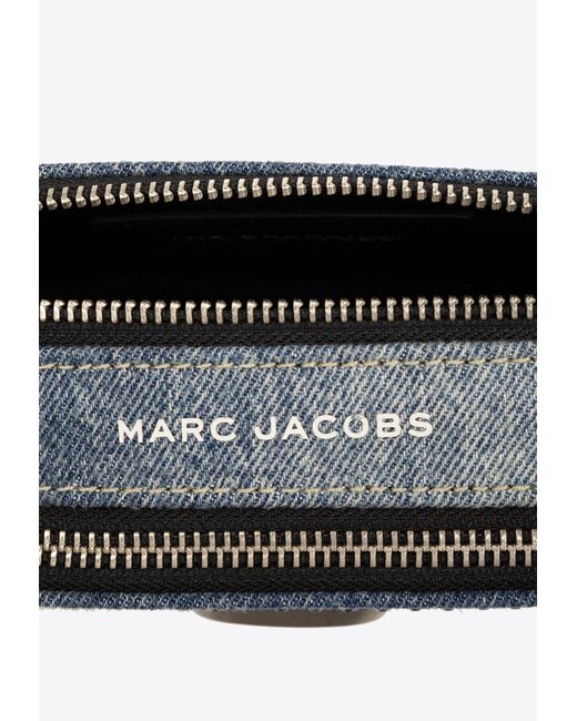 Marc Jacobs Blue The Crystal Denim Snapshot Camera Bag