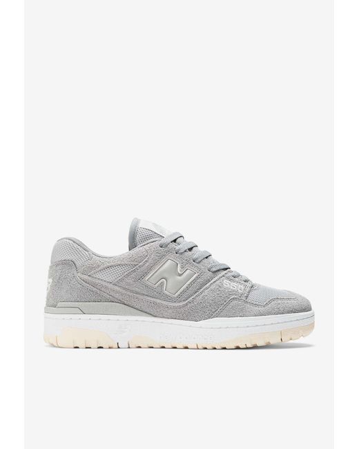 New Balance White Low-top 550 Sneakers In Slate Gray