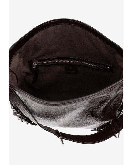 Givenchy Black Medium Voyou Patent Leather Shoulder Bag