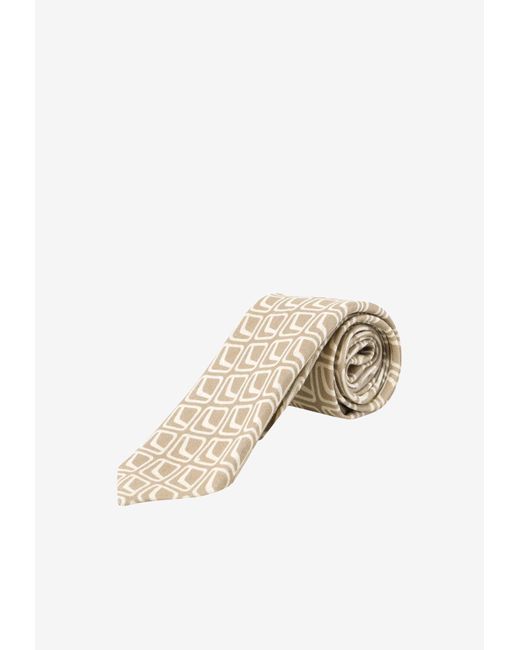 NICKY MILANO White Patterned Pointed Tie for men