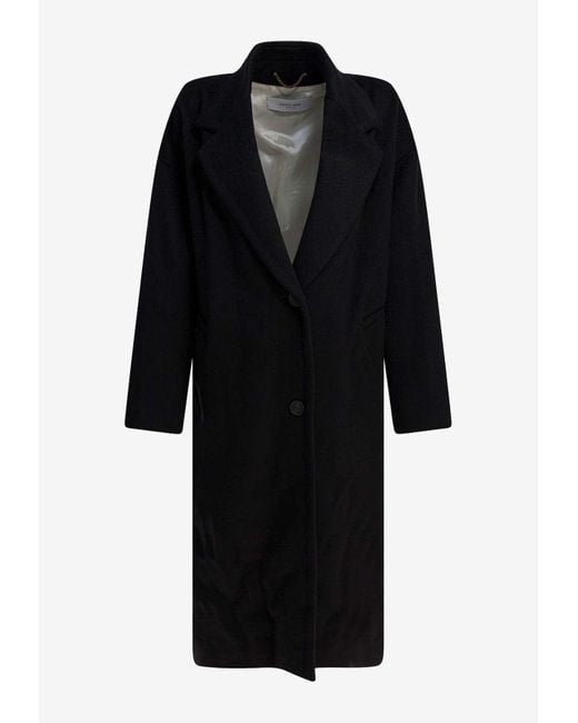 Golden Goose Deluxe Brand Black Single-Breasted Cocoon Coat