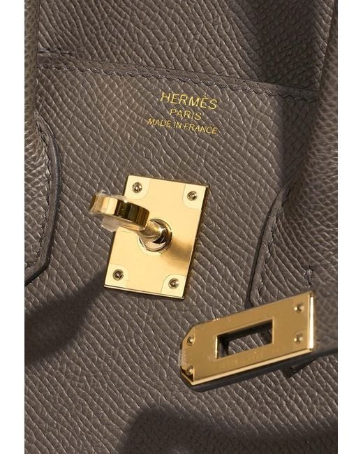 Hermès Birkin 25 Gris Mouette/Gris Etain Epsom Brushed Gold Hardware BGHW