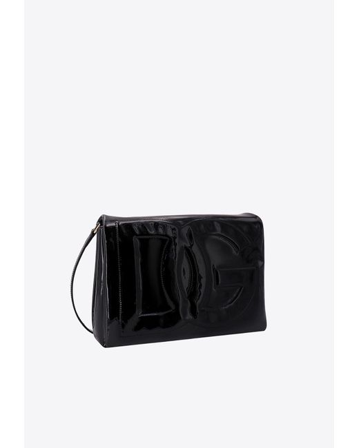 Dolce & Gabbana Black Soft Dg Logo Crossbody Bag