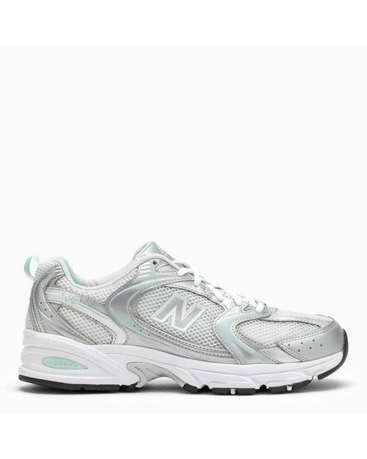 New Balance Low Mr530 Mint/silver Trainer in White | Lyst Canada
