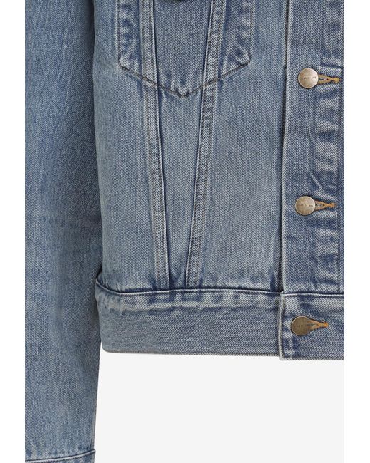 Fear Of God Blue Washed-Out Denim Jacket for men