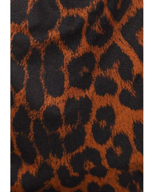 Tom Ford Brown Leopard Print One-Piece Swimsuit