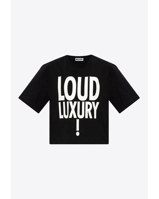 Moschino Black Loud Luxury Boxy T-Shirt