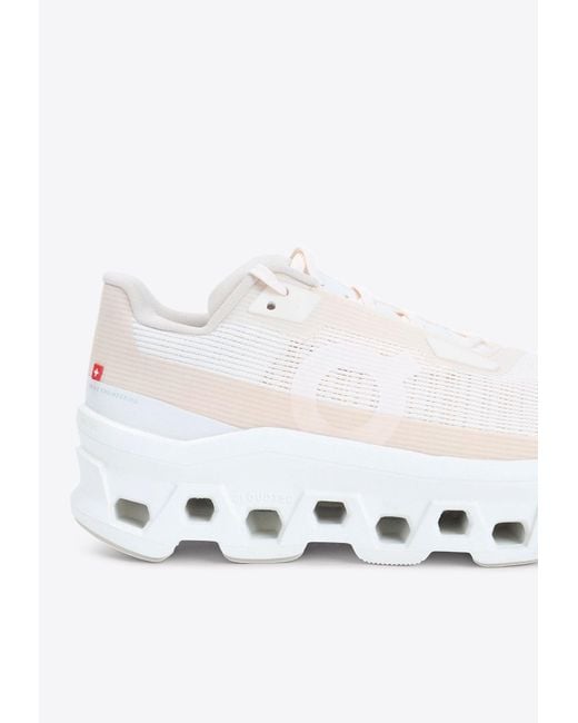 On Shoes White Cloudmonster Void Low-Top Sneakers