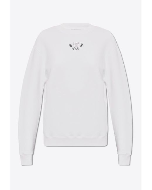 Off-White c/o Virgil Abloh White Bandana Arrow Embroidered Sweatshirt