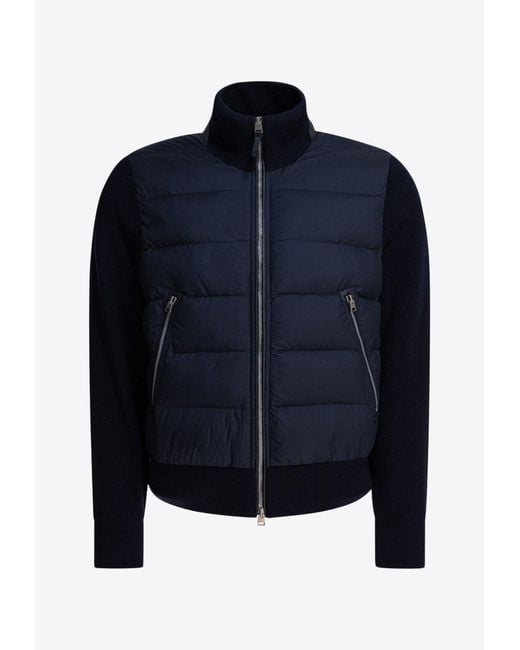 Tom Ford Blue Padded Zip-Up Jacket for men