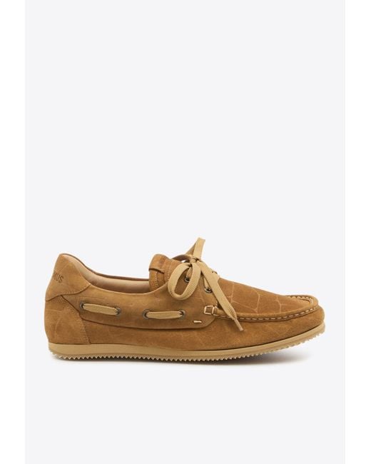 Jacquemus Brown Le Batto Suede Loafers for men