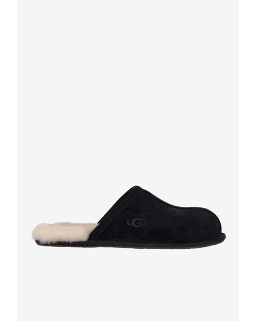 Ugg Black Scuff Suede Slippers for men